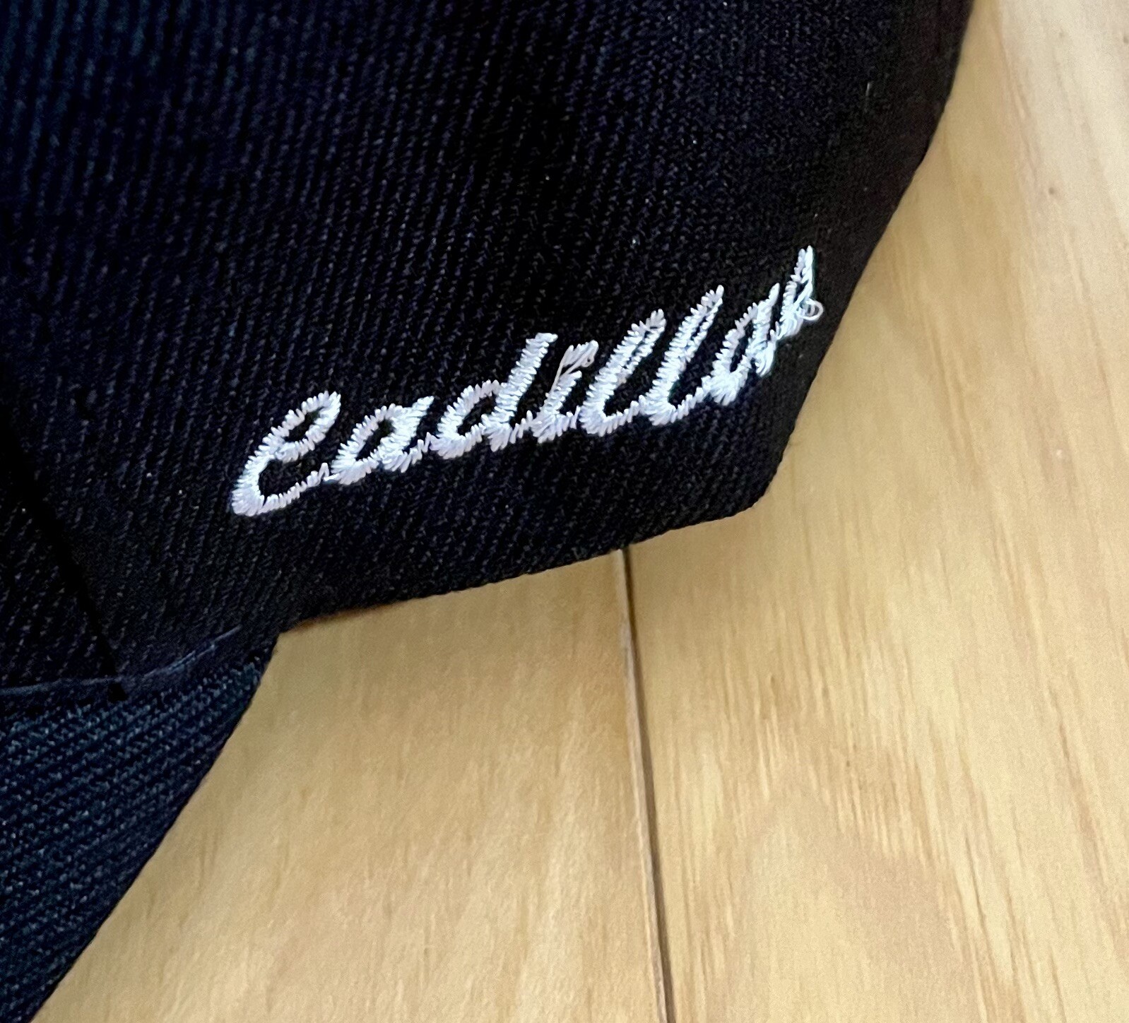 Cadillac Logo Embroidered Baseball Cap . Adjustable. Black