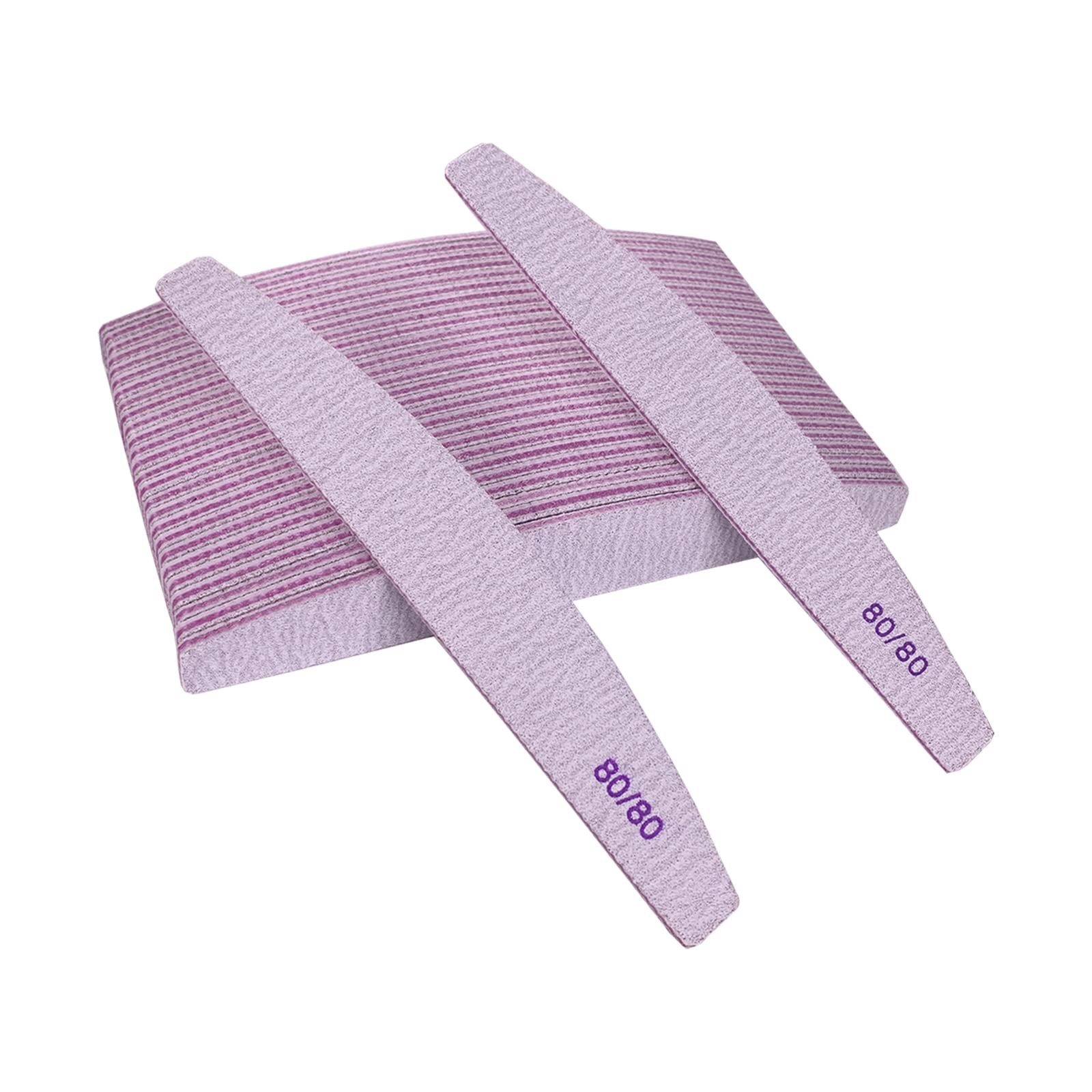 80 Grit Nail Files Double Sided Emery Boards 25 Pack