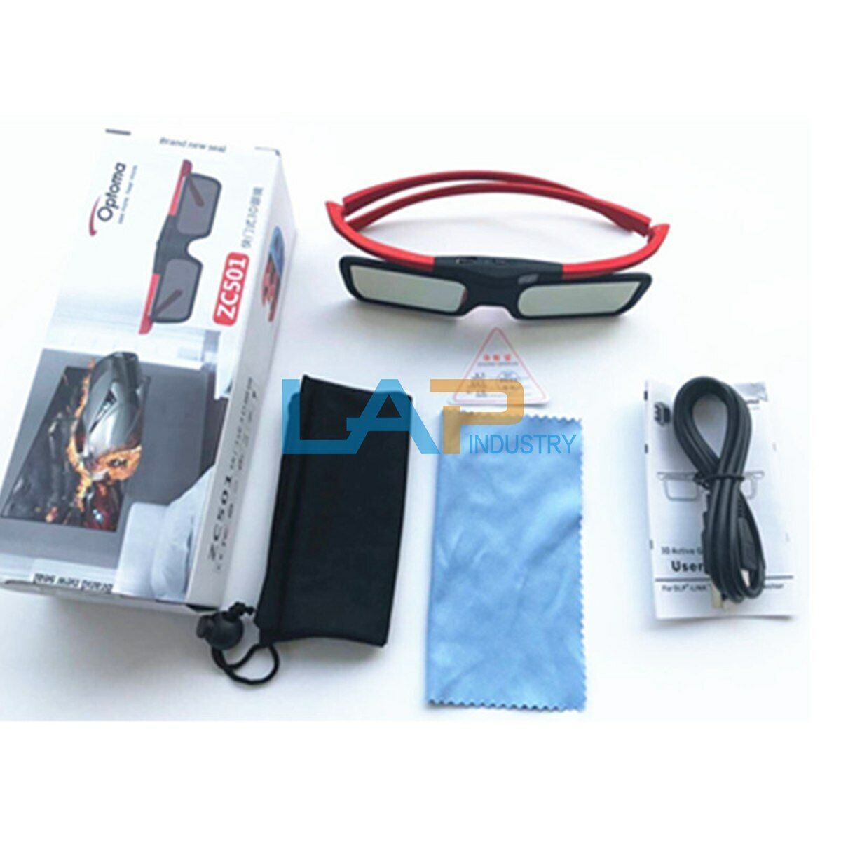 1pc New FOR Optoma ZC501 3D Glasses DLP Shutter HD290/28ES/LC3 laser Projector