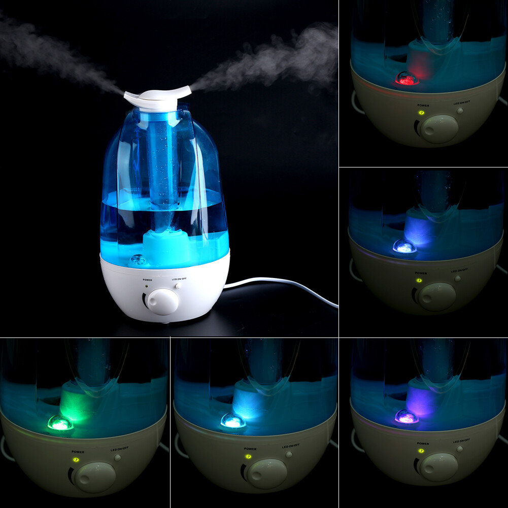 4L Ultrasonic Humidifier Diffuser LED Light Home Mist Maker Air Purifier