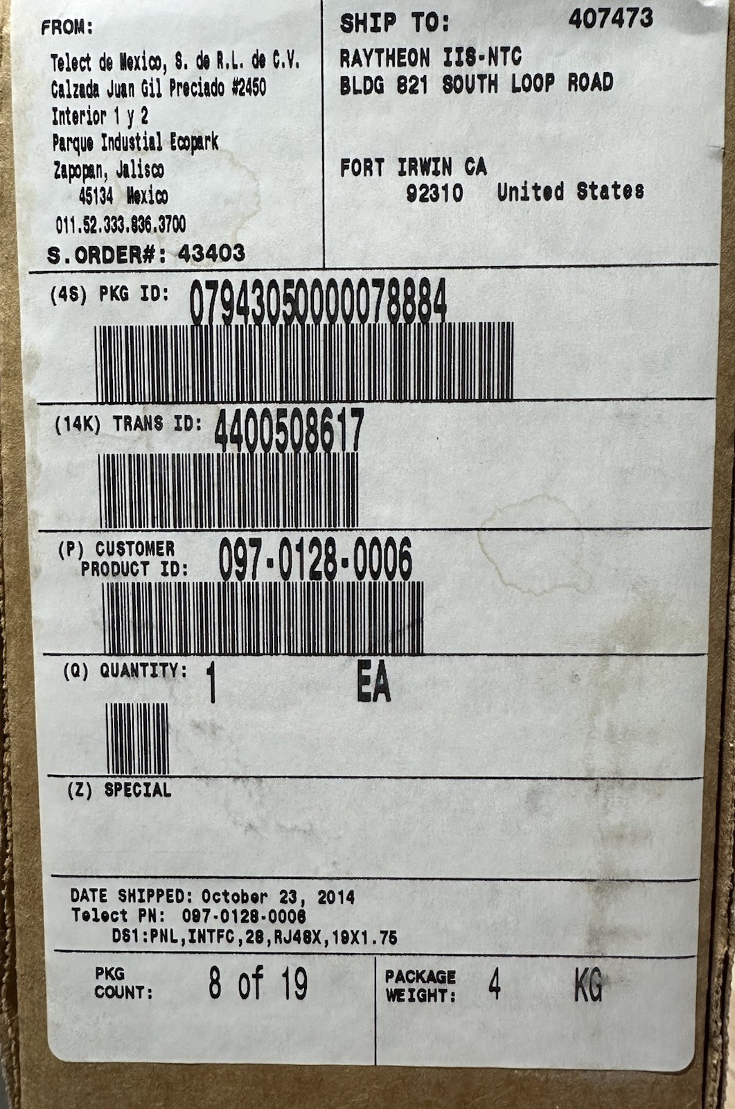 Telect 097-0128-0006 28 Circuit Customer Interface Panel DS1 Copper New CIP