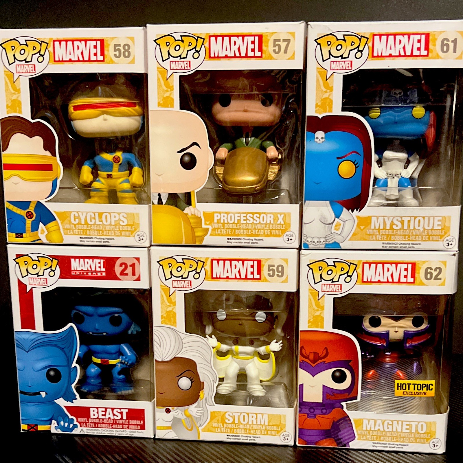 Funko Pop! Marvel X-Men Lot of 6 Vinyl Figures Boxed Hot Topic Exclusive