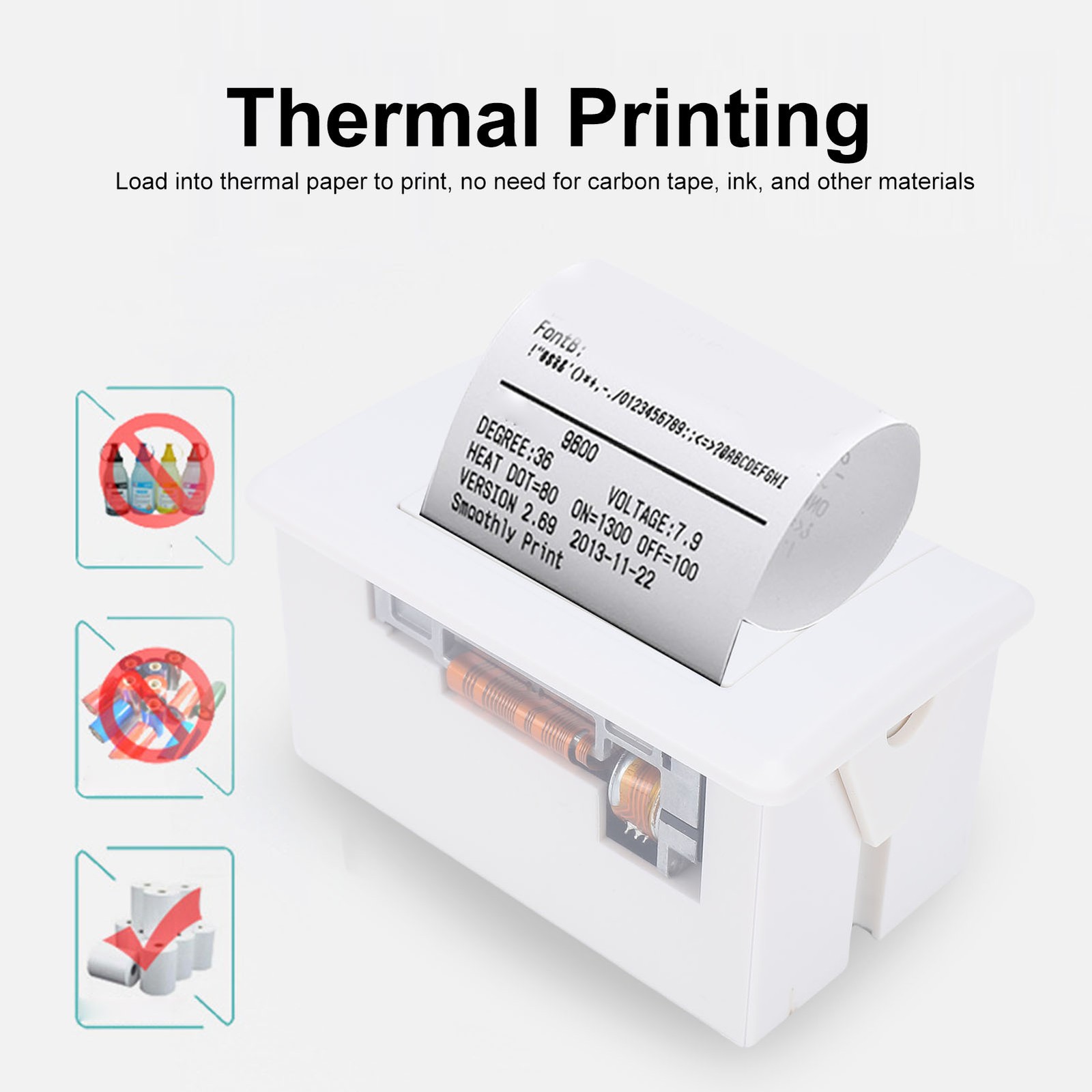 Embedded Thermal Receipt Printer Serial Port Microcontroller Secondary Devel NEW