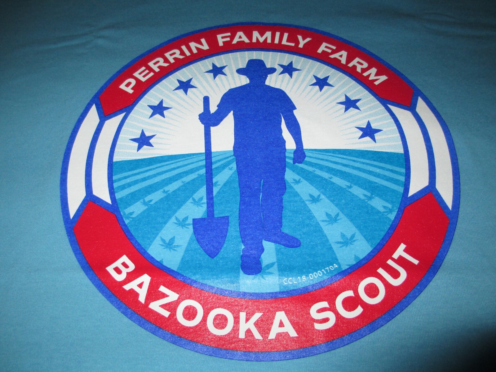 PERRIN FAMILY MENDOCINO COUNTY FARM WEED POT CANNABIS BAZOOKA SCOUT SHIRT-XL-NEW