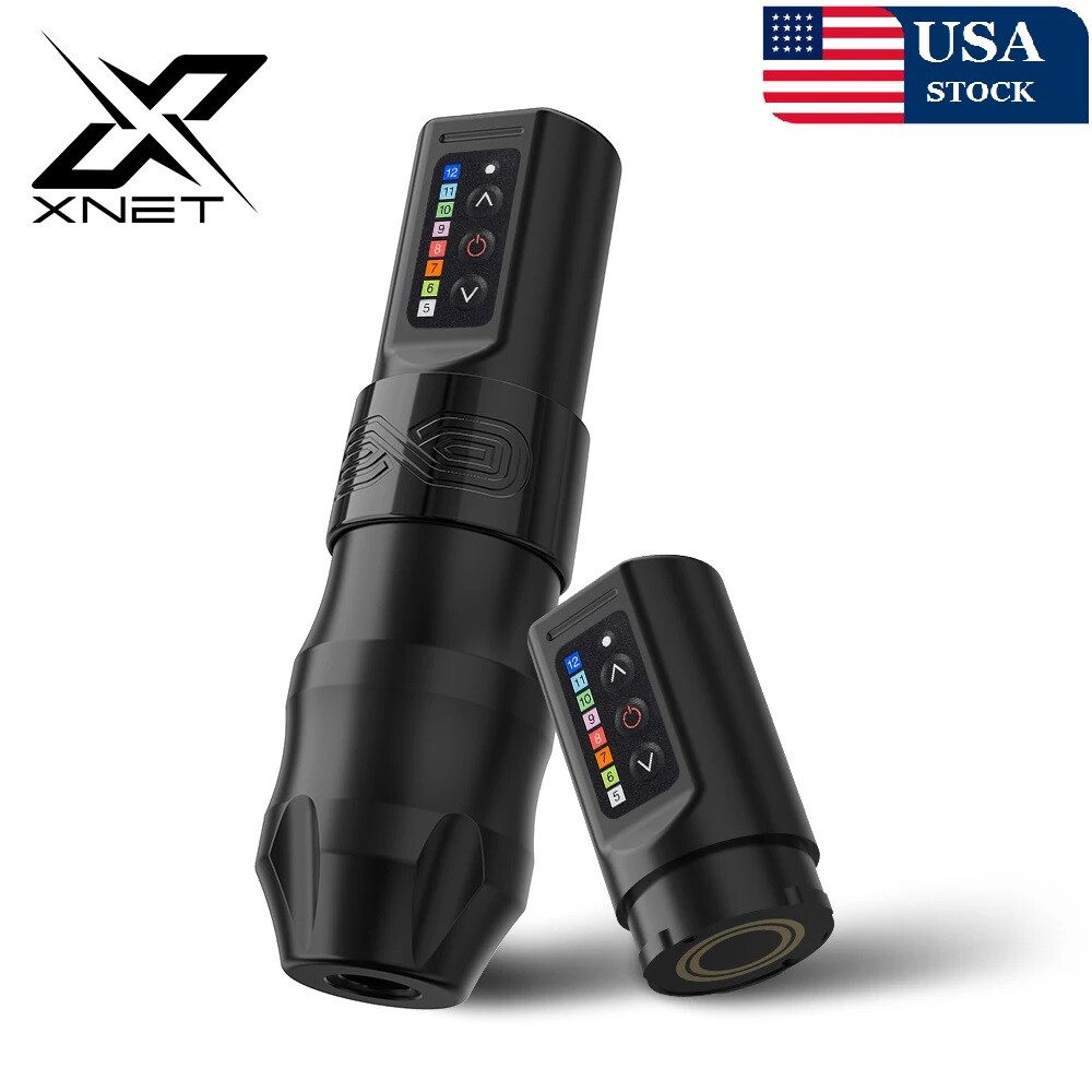 Professional Wireless Tattoo Machine Rotaty Pen Powerful Coreless Motor 4.0MM US