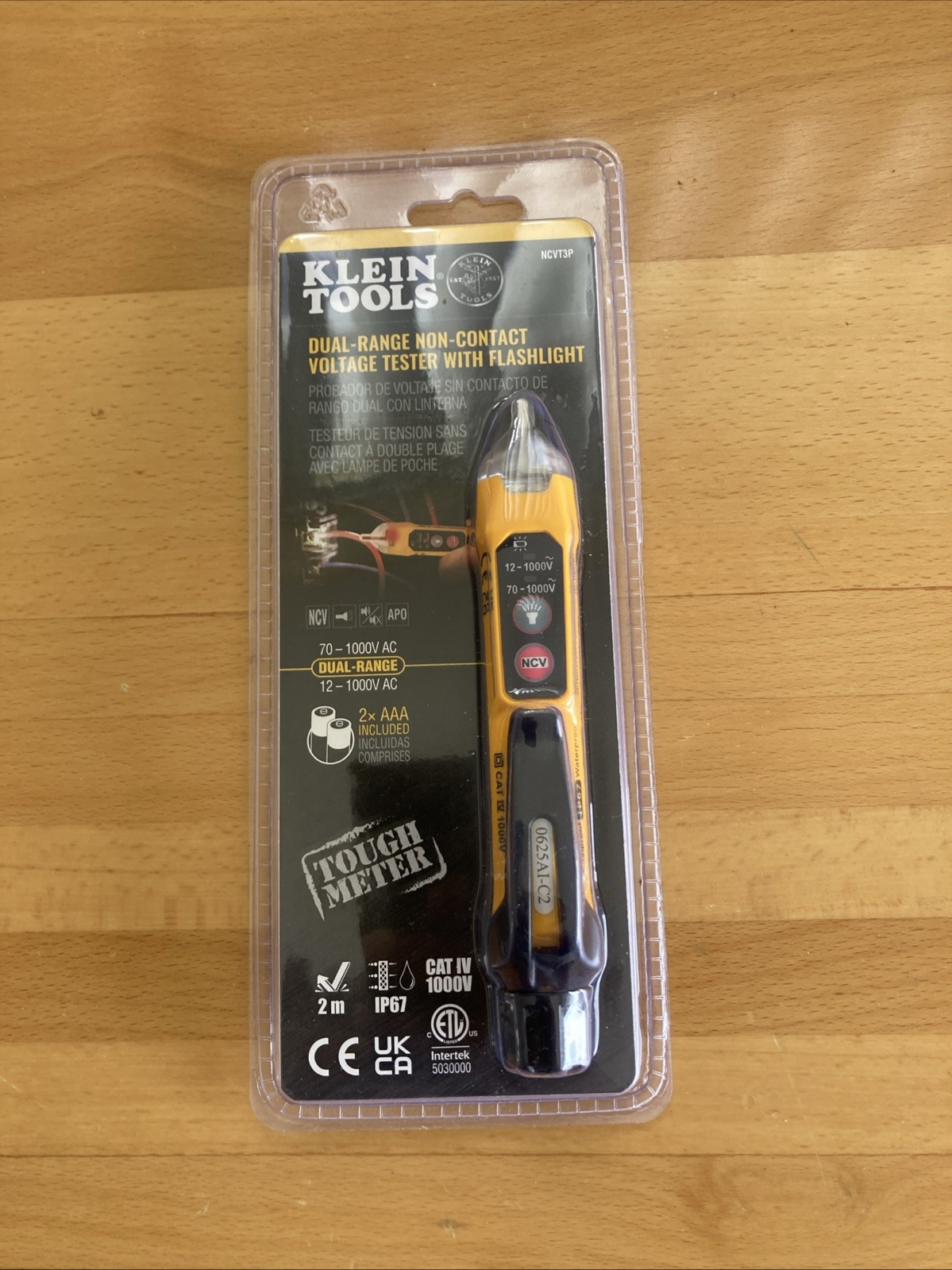 Klein NCVT-3P Dual Range Non-Contact Voltage Tester w/Flashlight, 12-1000V -NEW-