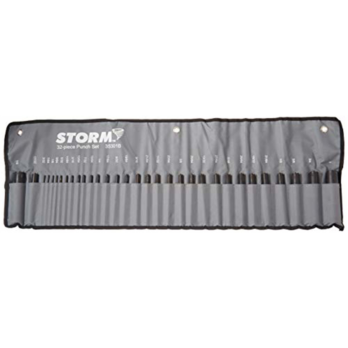 Central Tools 3S301B Heat Treated Steel Punch Set with Multiple Sizes Roll