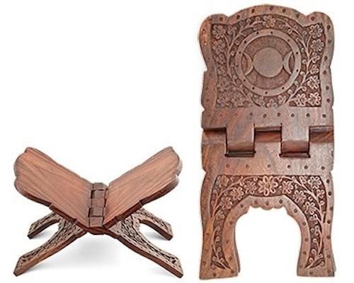 Witchy Triple Moon Wooden Carved Book of Shadows Book Holder!