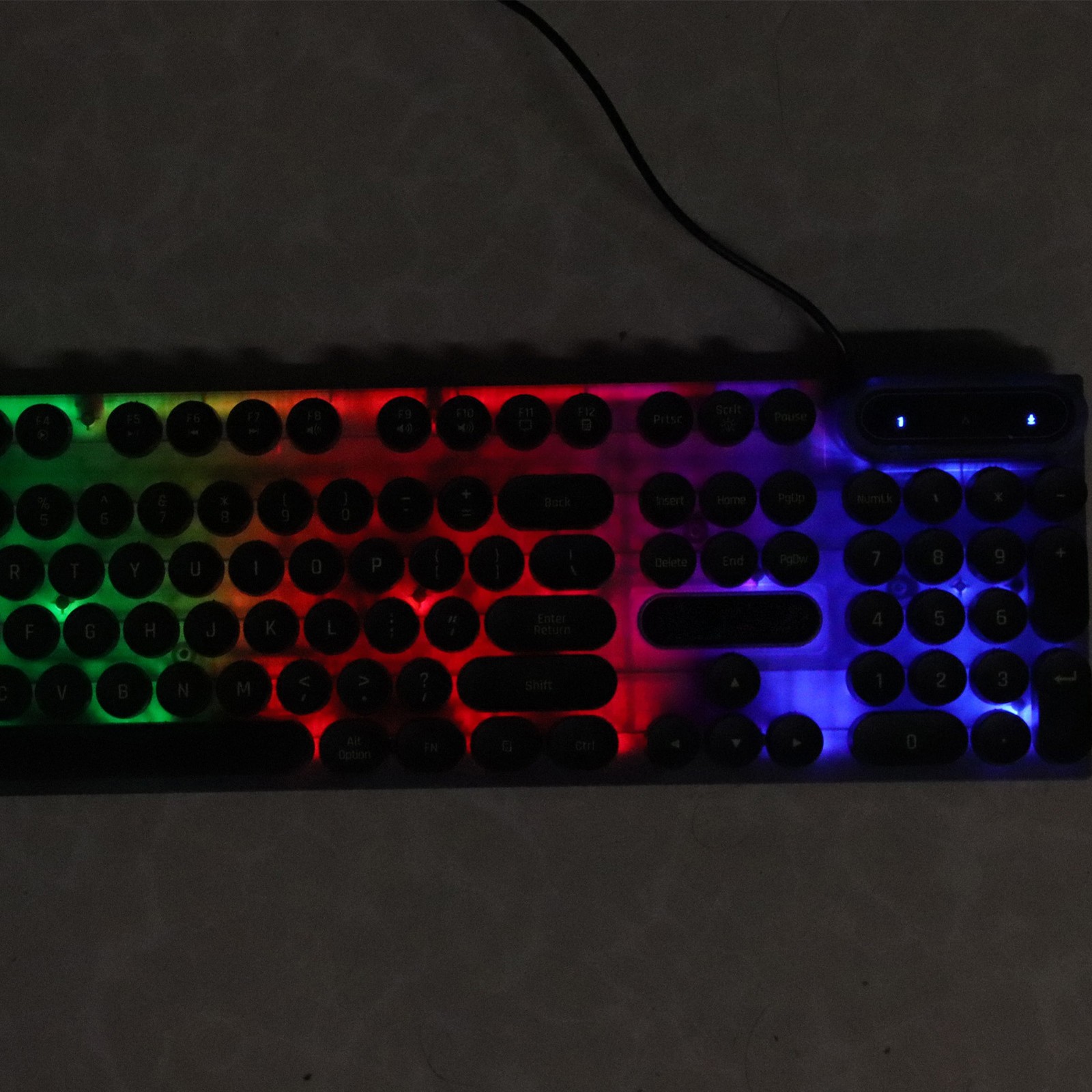 USB Gaming Keyboard 104 Keys Ergonomic Backlit For Desktop Excellent