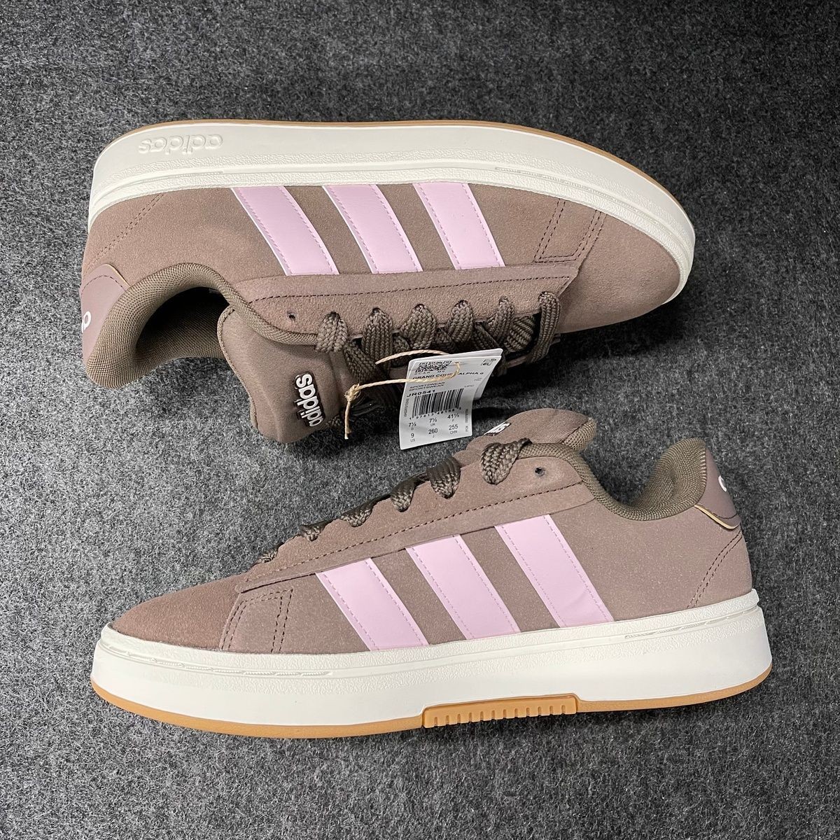 ADIDAS Grand Court Alpha 00s Shoes Women's Size US 9 Brown/Pink JR0541