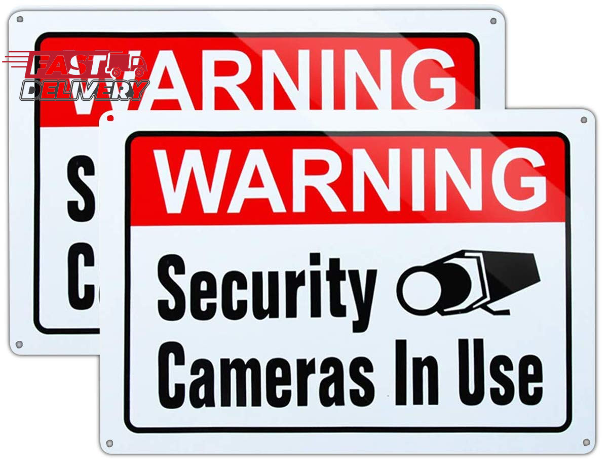 Large Warning Video Surveillance in Use Sign,Security Cameras in Use Sign,Large