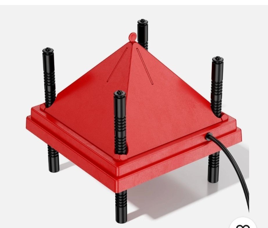 Brooder Plate Anti-Roost Cone Chicks Adjustable Chicken Brooder Heater Red