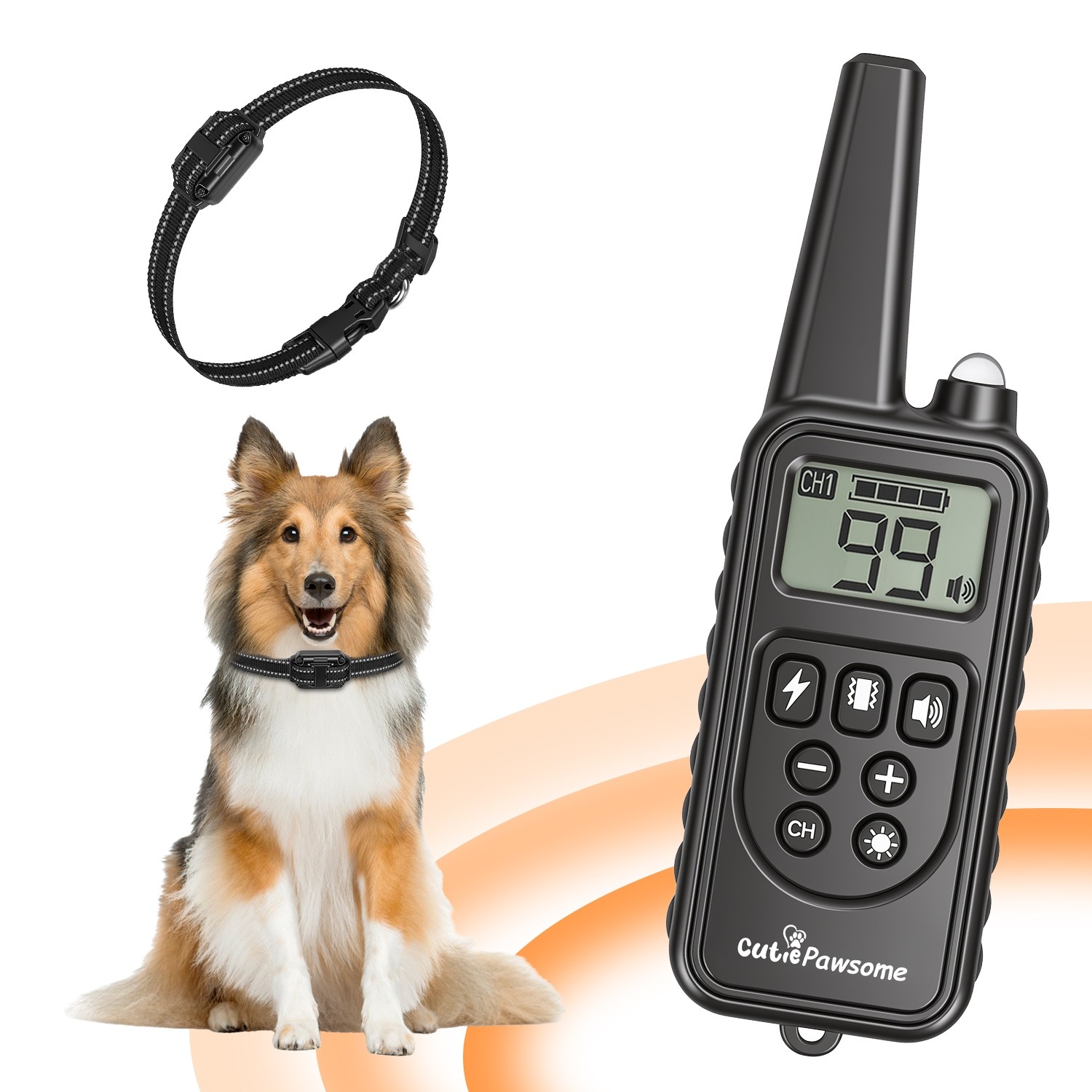 2 Pack Rechargeable Dog Training Collar with Remote for Medium Small Dogs