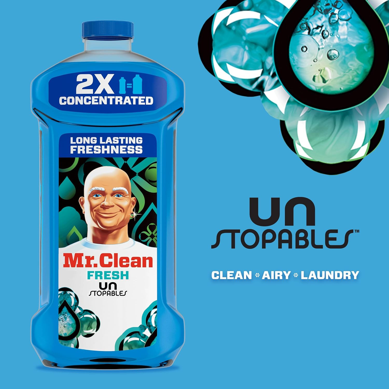 2X Concentrated Multi Surface Cleaner with Unstopables Fresh Scent 41 Fl Oz
