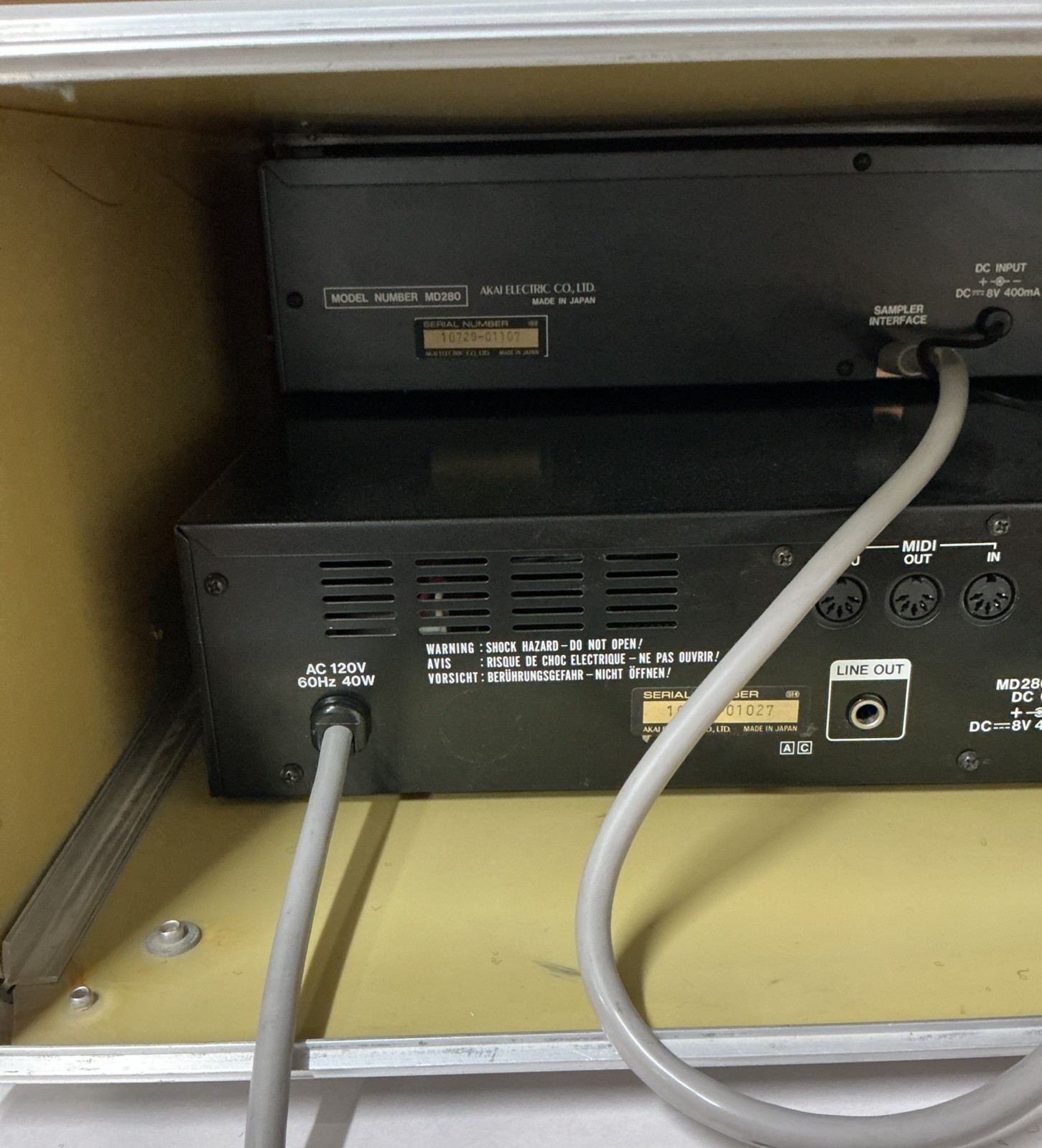 AKAI S612 Midi Digital Sampler with MD280 Disc Drive & Container