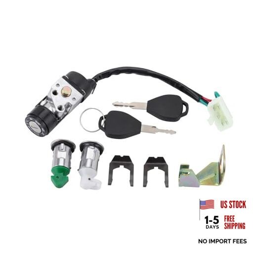 5-Wire Ignition Key Switch Assy for 49cc 50cc Scooter Moped