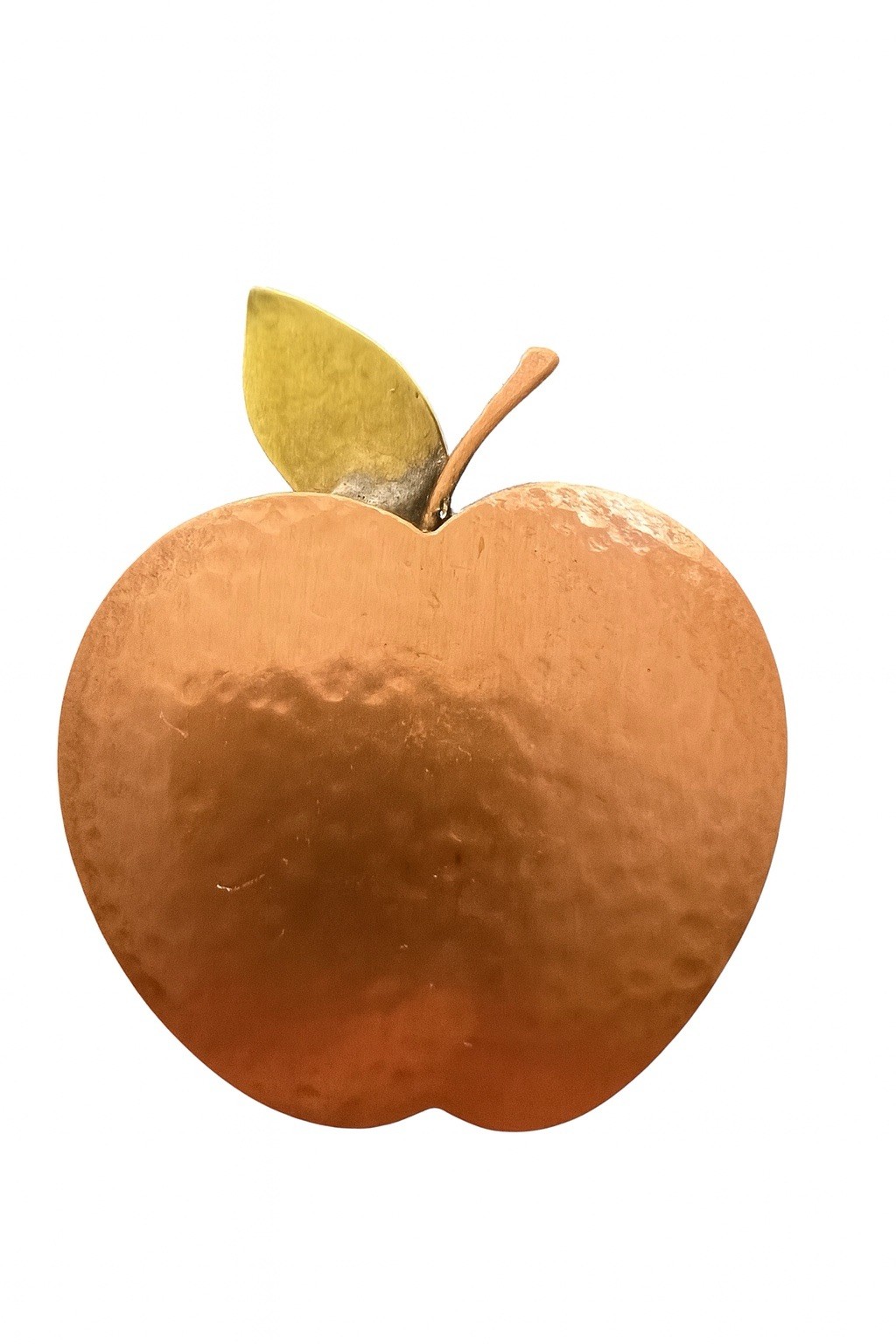 Vintage Hallmark Autumn Hammered Two Tone Metal Apple Pin/Brooch ￼