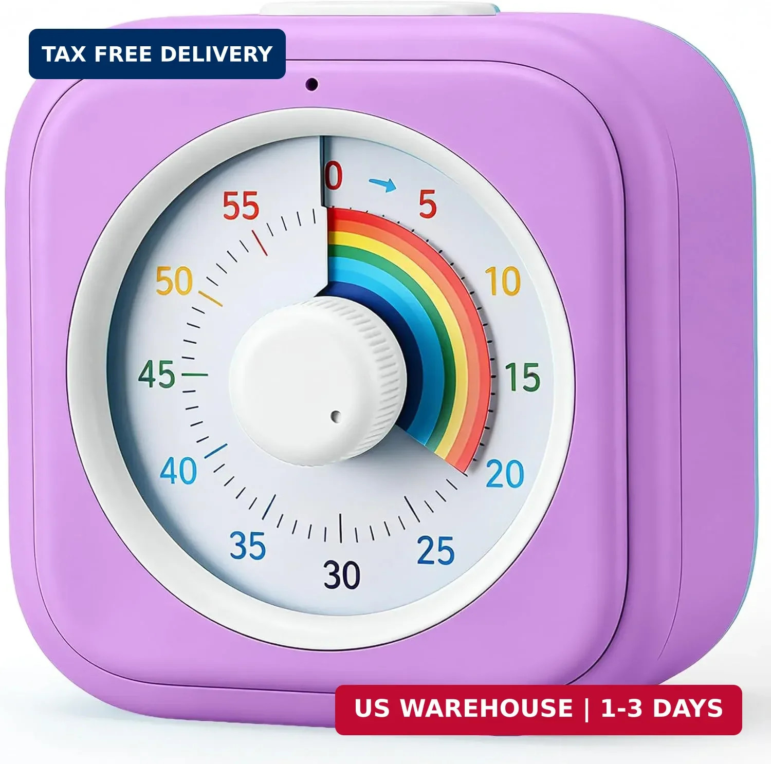 Rainbow Visual Timer for Kids with 60 Minute Silent Mode | Countdown Clock with