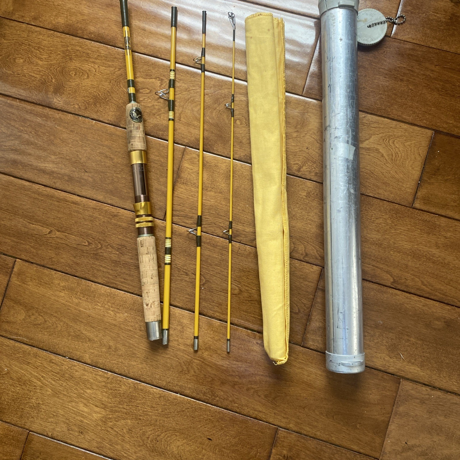 Vtg EAGLE CLAW Wright McGill TRAILMASTER M4TMS 6 1/2 ft Spin Fly Rod w/bag&case