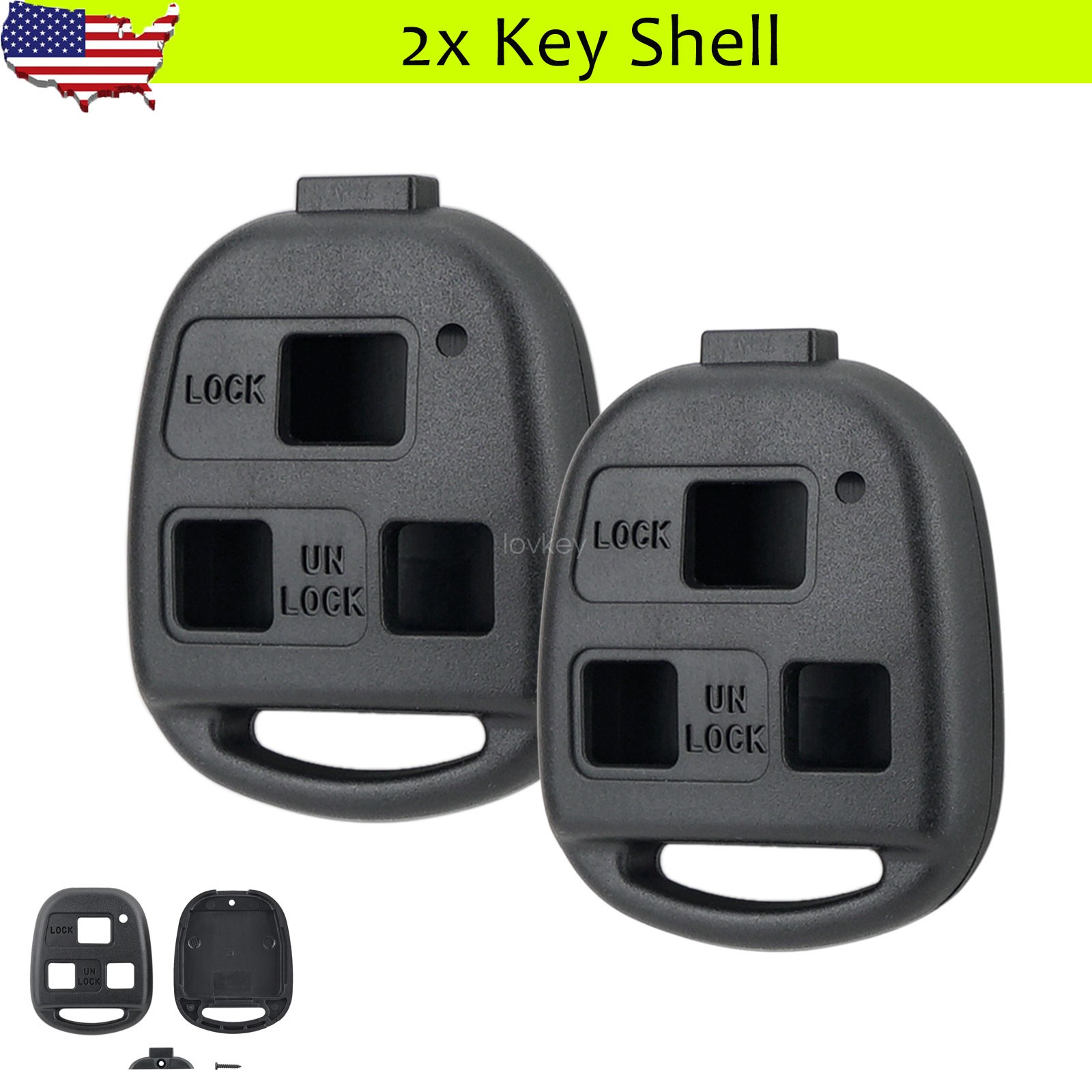 2 For Lexus RX300 RX330 RX350 ES300 GX470 SC430 RX400H Remote Key Fob Shell Case