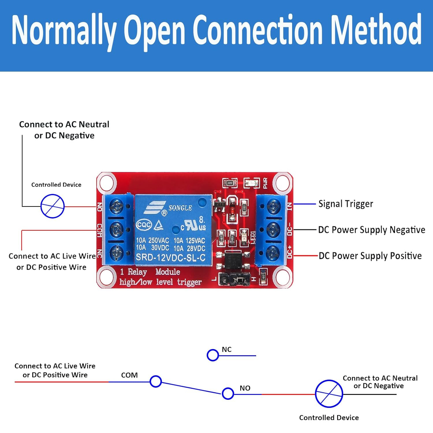 4Pcs DC 5V Relay Module - 1 Channel Relay Switch Board with Optocoupler