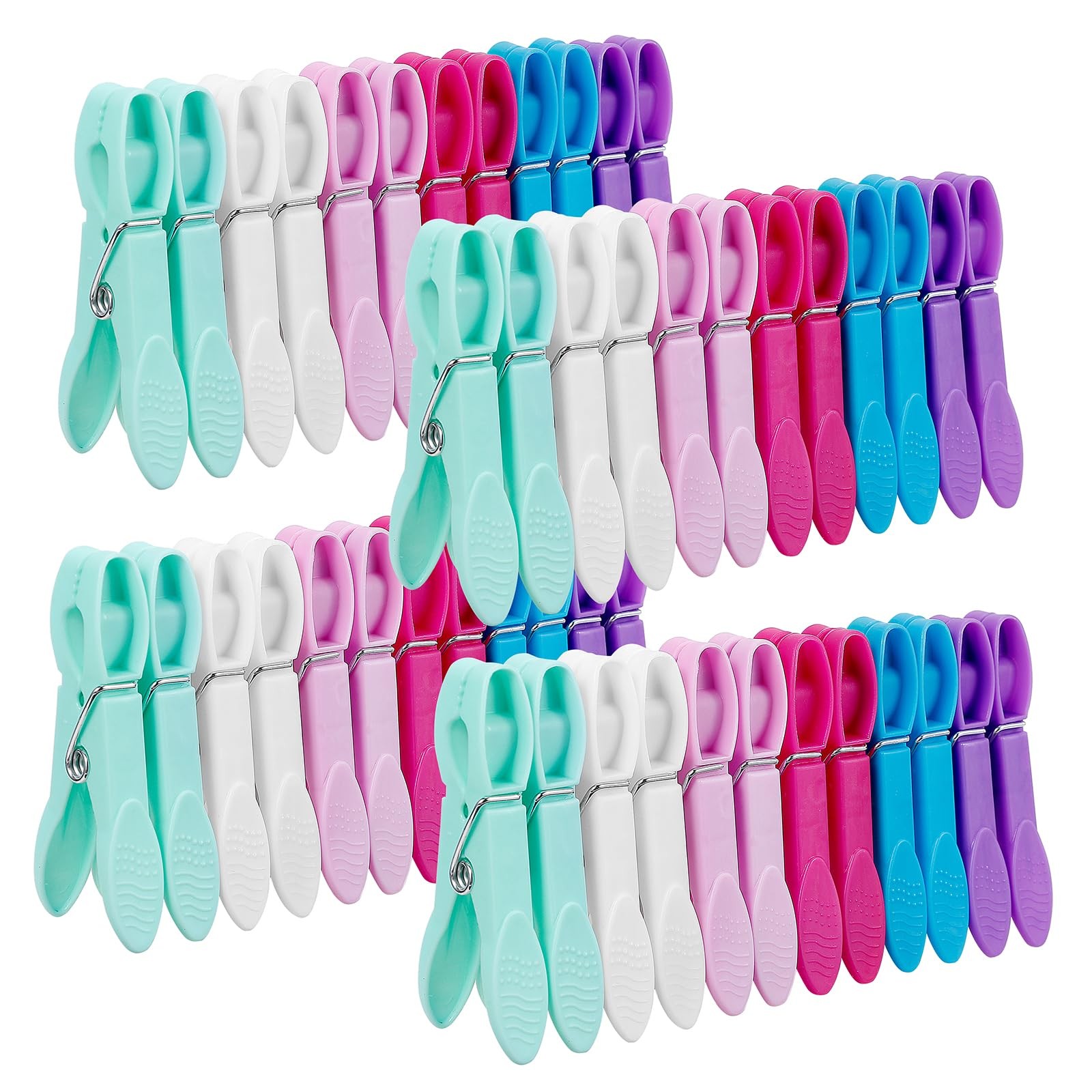 Plastic Clothespins 48 Pack Heavy Duty Clothes Pins Clips Strong Spring NonSlip