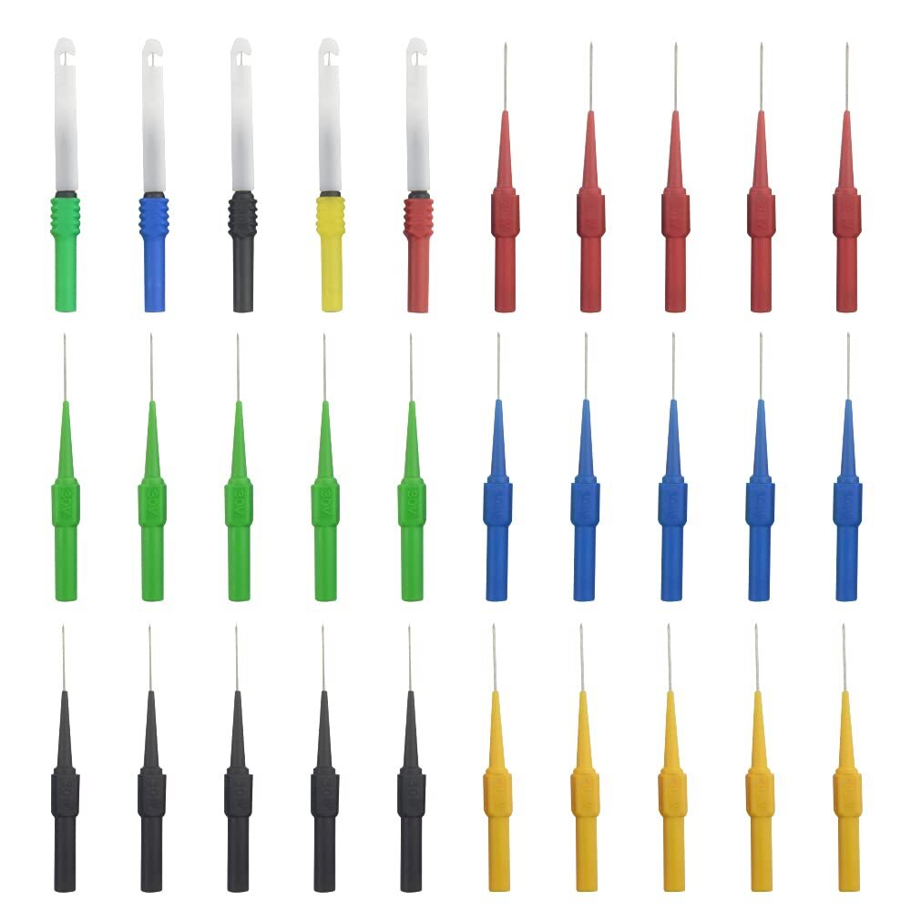 30 PCS Insulation Wire Piercing Probes Set Non-Destructive Back Probes Test P...