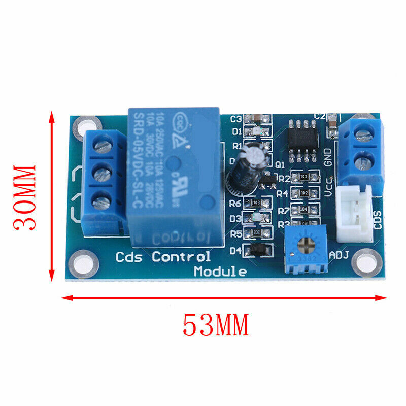 DC12V Adjustable Photoresistor Light Control Relay Switch Time Delay Module