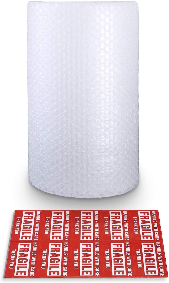 3/16"x12"x15' Bubble Wrap Roll Perforated Shipping Packaging Mail Cushion
