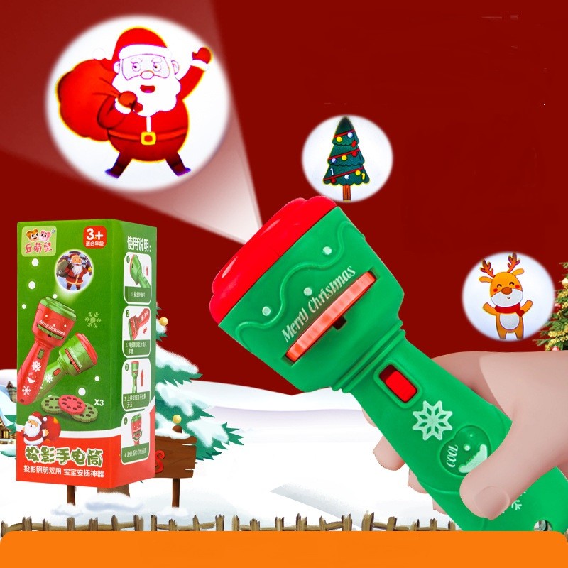 Flashlight Christmas Projector Realistic 24 Pattern Xmas Christmas Tree Toy Gift