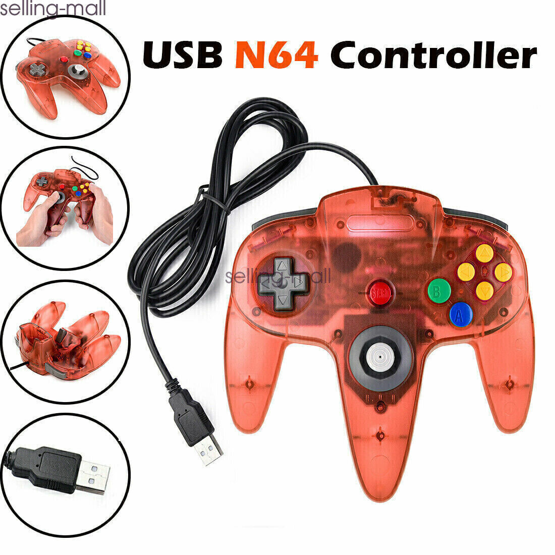 USB Wireless/Wired SNES/NES/N64 Controller for PC Mac Raspberry Pi Retropie