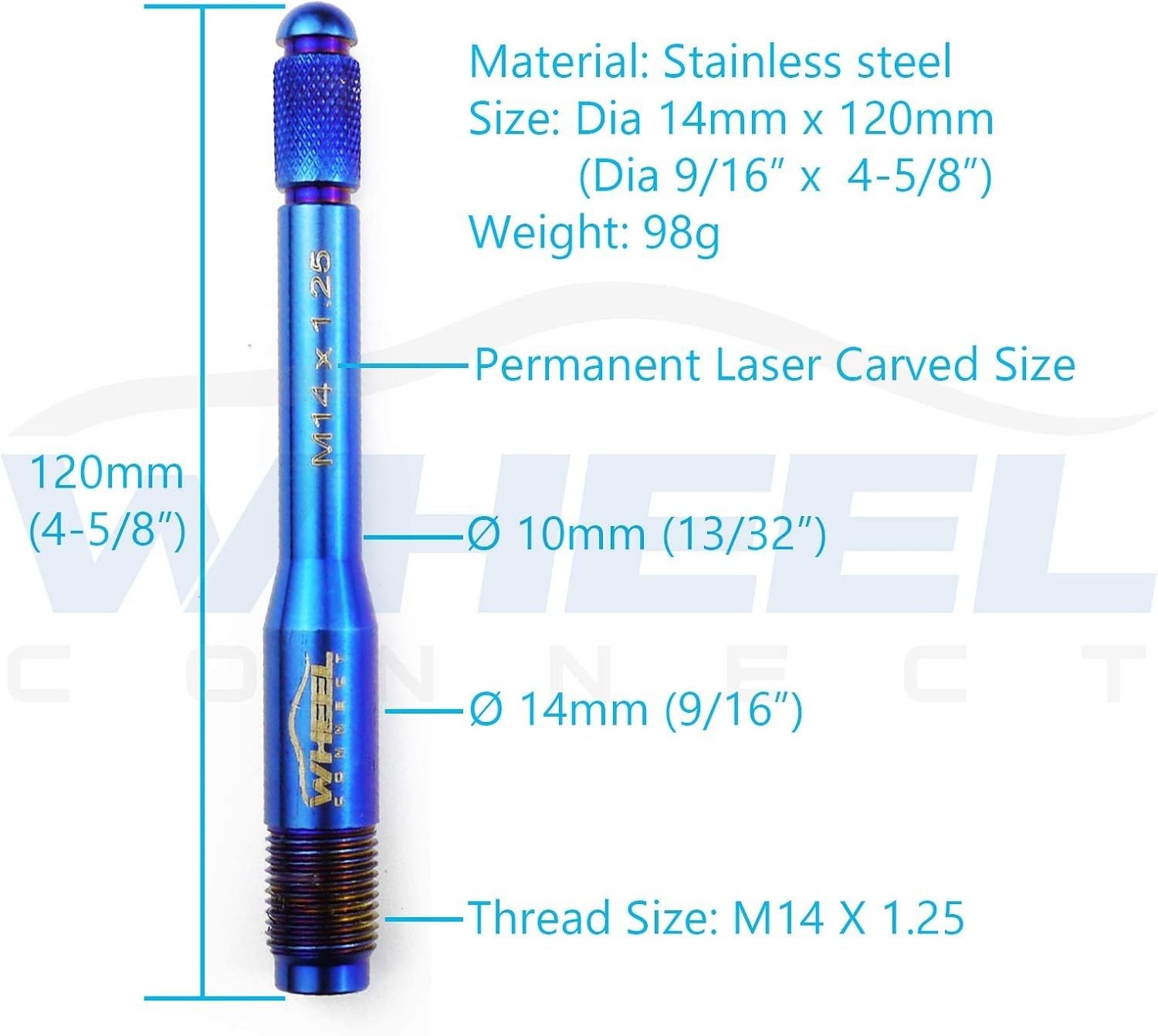 Precision Guide Studs Wheel Alignment Pin M14X1.25 - Secure Tire Installation