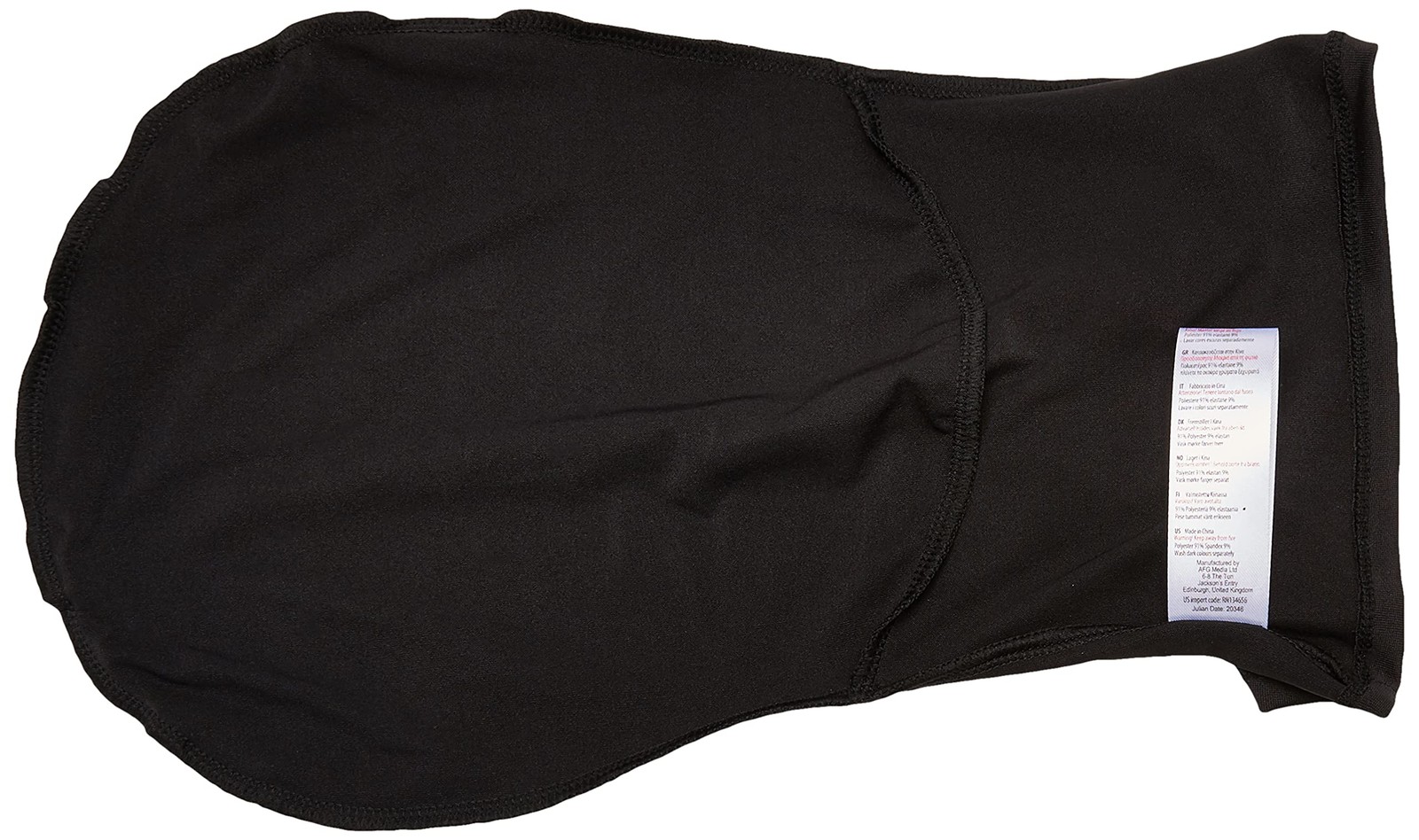 Morphsuits Black Morph Mask, Full Face Faceless One Size,