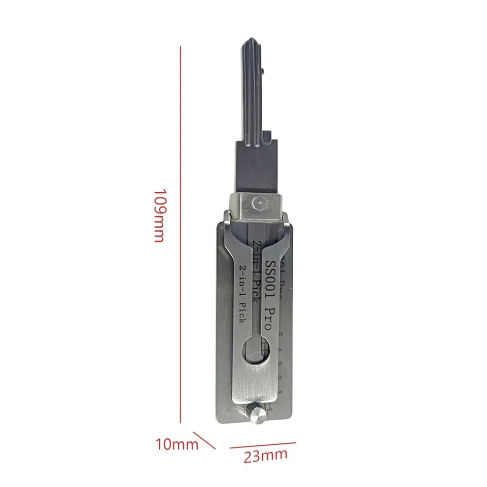 2-in-1 Stainless Steel Key Decoder SS001 PRO Lock Decoder Repair Tools