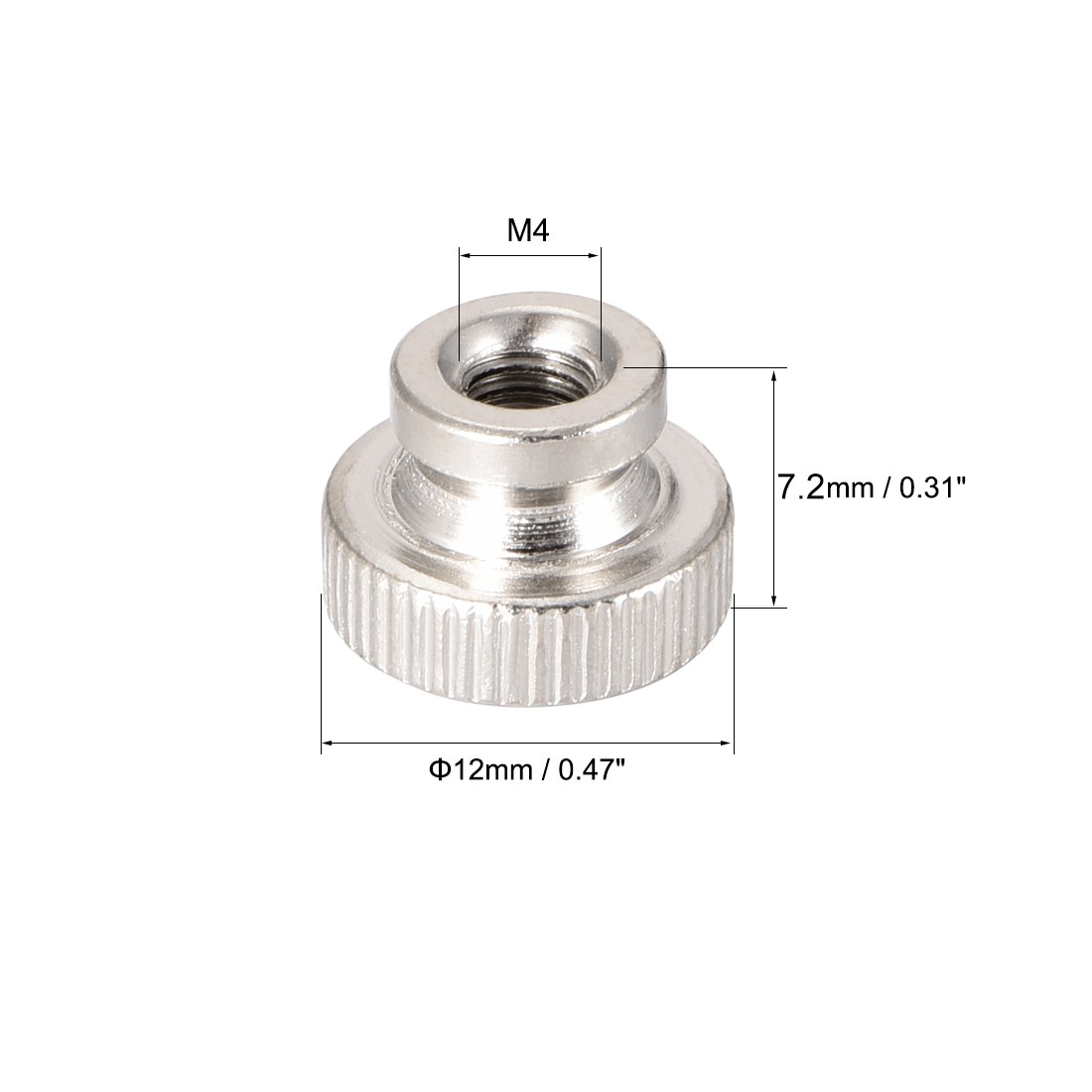 20pack Knurled Thumb Nuts M4 Iron Round Knobs for 3D Printer Parts