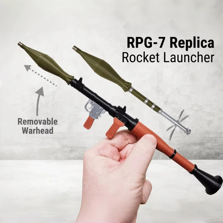1:6 RPG-7 Rocket Munition Educational Static Model, Desktop Military Decor
