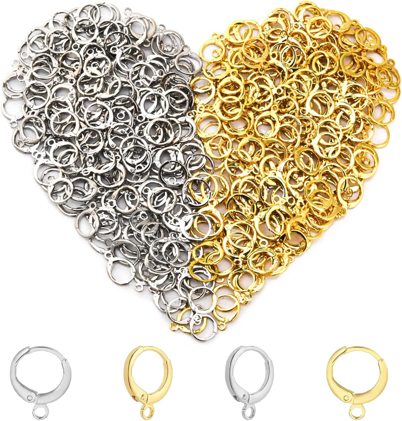 50 Gold Filled Leverback Earring Hooks 18K Round Findings Jewelry DIY