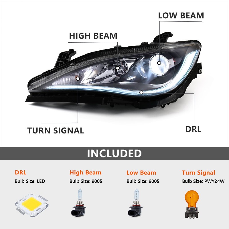 For Chrysler Pacifica 2017-2020 Halogen Headlight w/ Quad Lamp Left Driver LH
