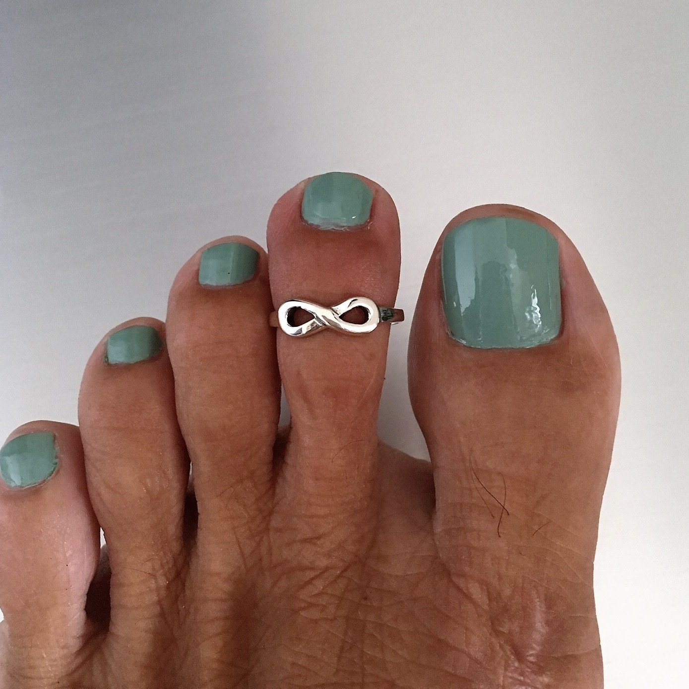 Sterling Silver Infinity Toe Ring, Silver Rings, Love Ring, Forever Ring
