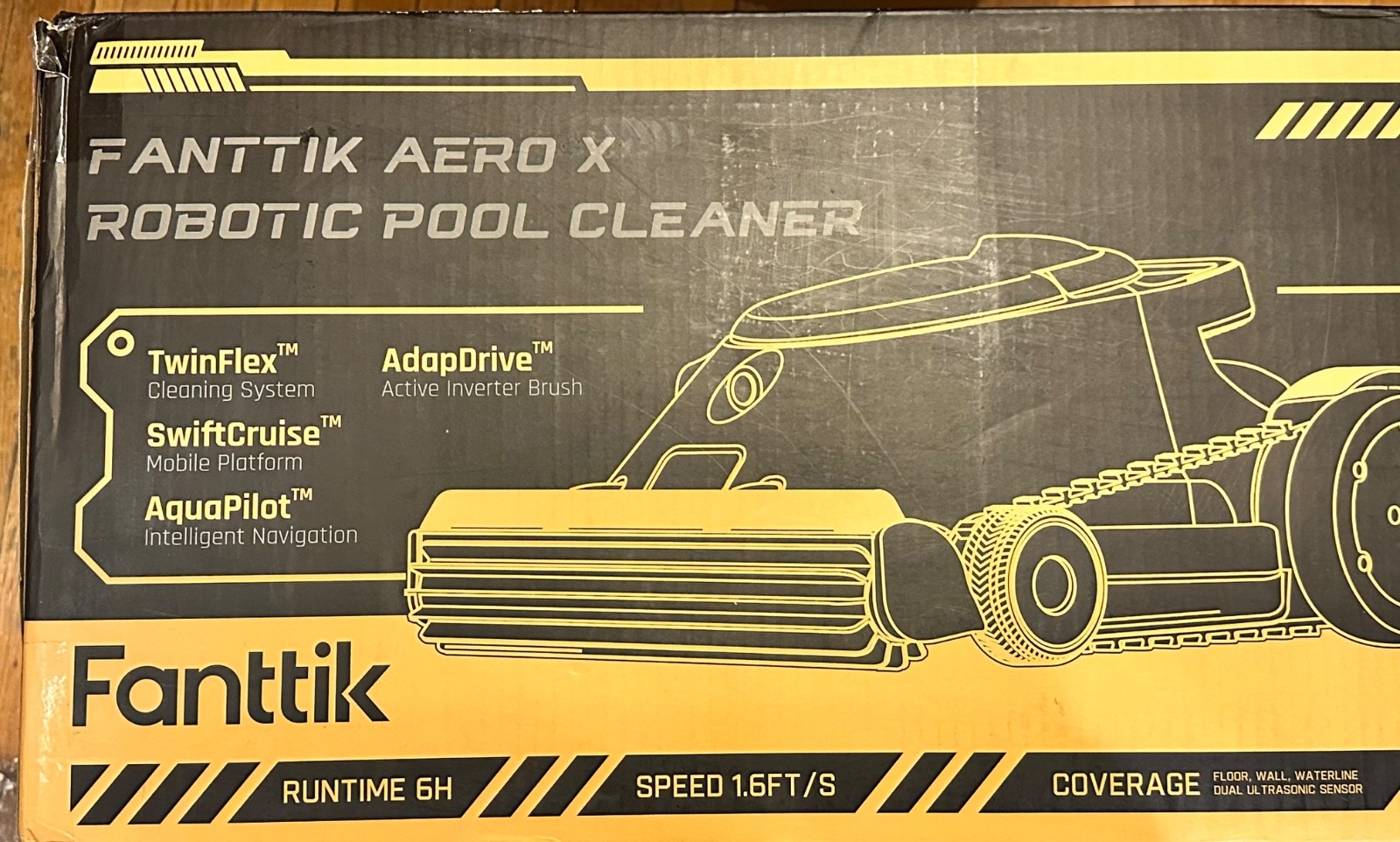 Fanttik Aero X Robotic Pool Cleaner Smart Navigation Remote 15.7" Brush 6h 🆕