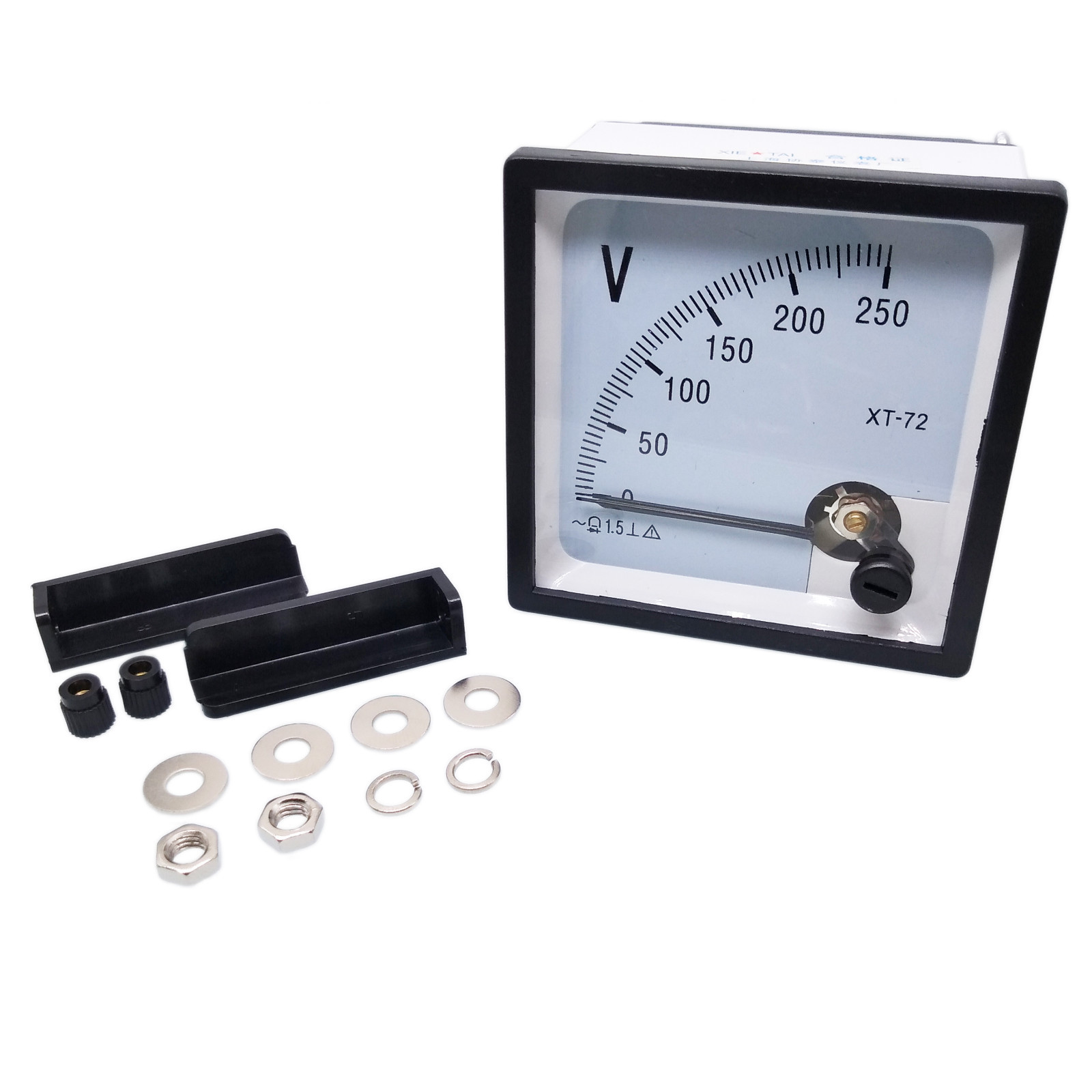 AC 0~250V Square Analog Volt Pointer Needle Panel Meter Voltmeter XT-72