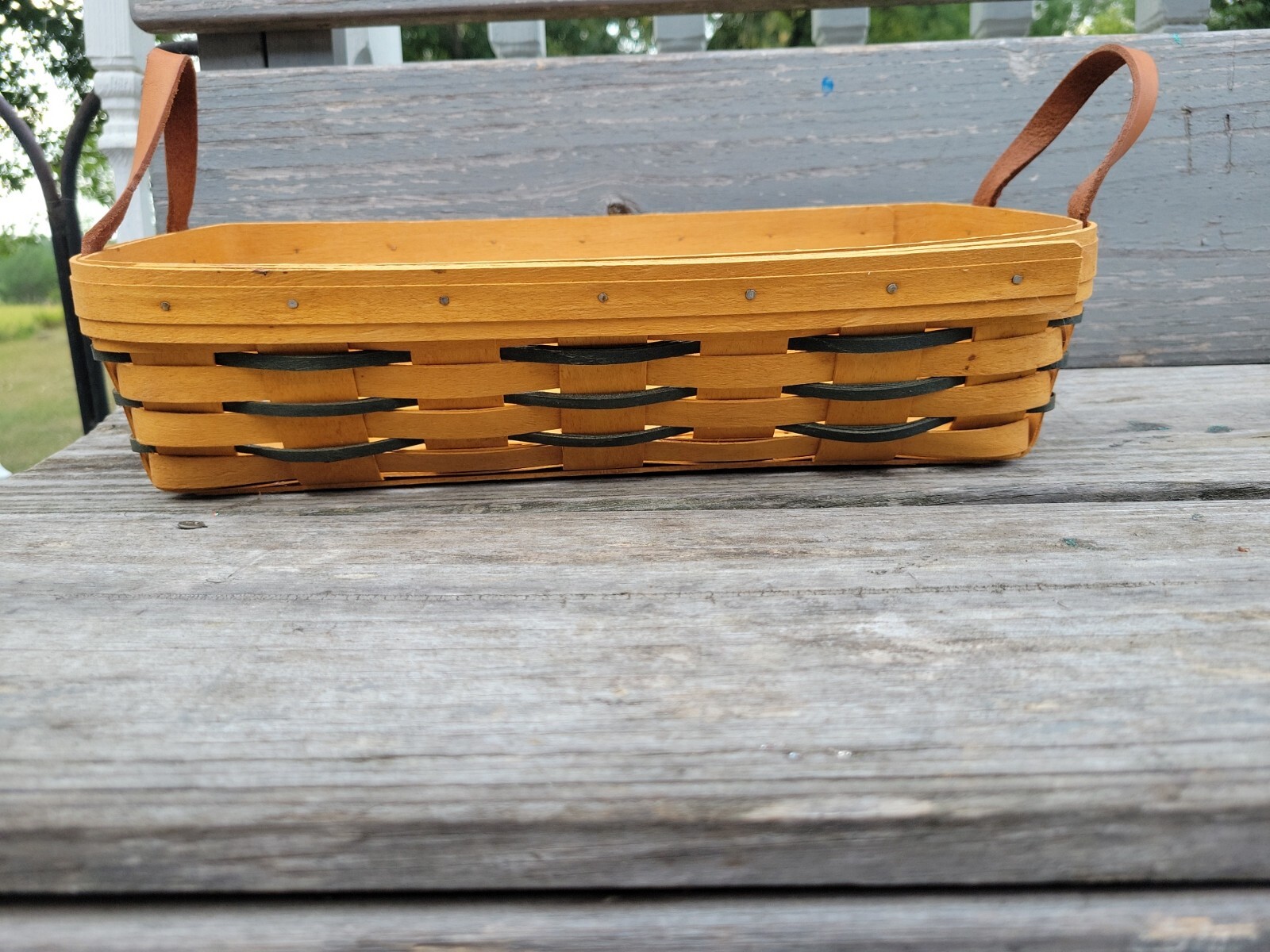 Longaberger  Basket Rectangle 1999 14 Inches Long Nice!