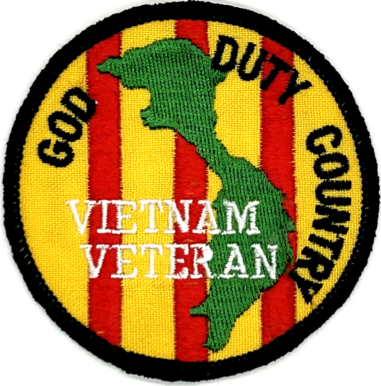 GOD DUTY COUNTRY VIETNAM VETERAN EM MILITARY IRON ON PATCH EE-283