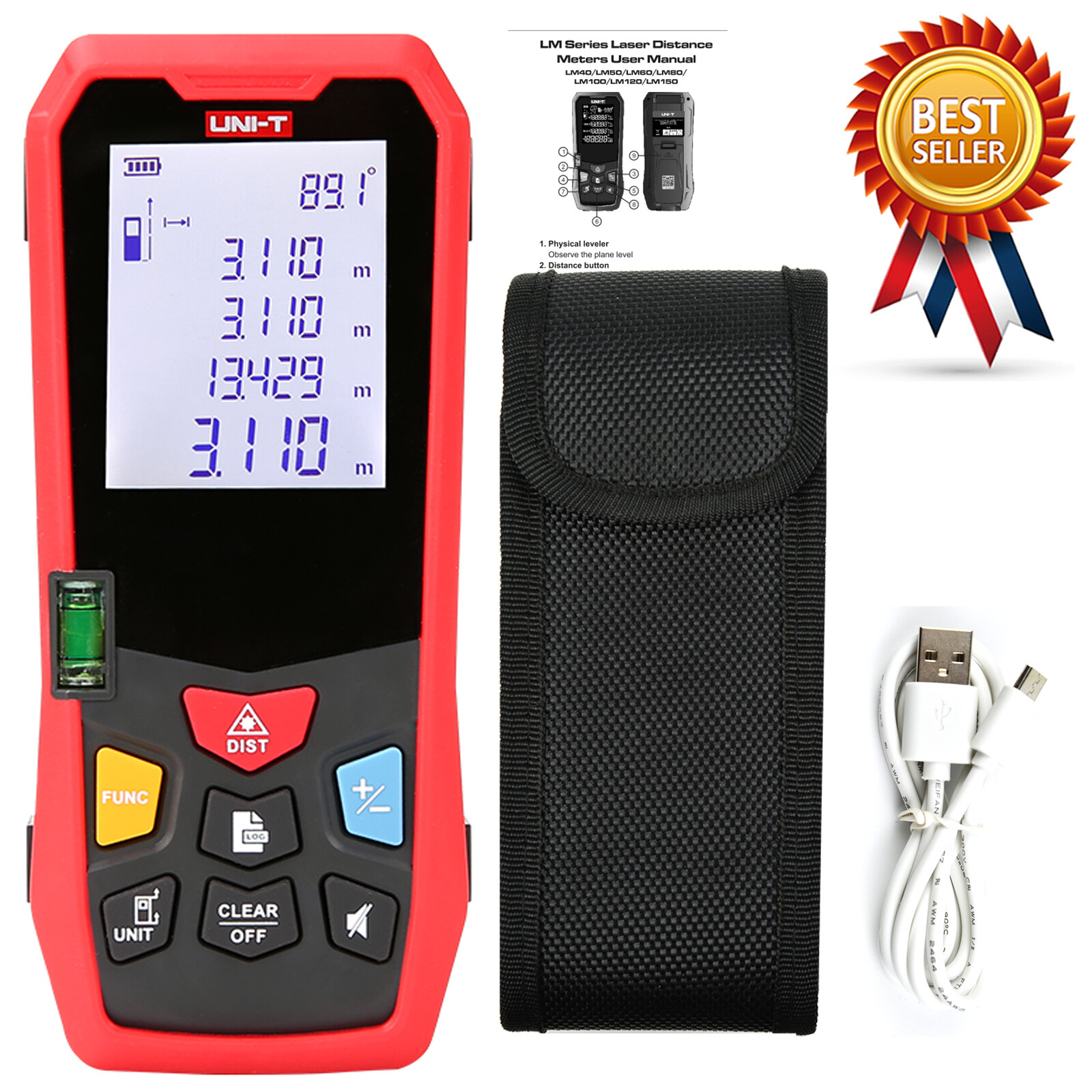 UNI-T LM100 Laser Rangefinder Digital Laser Rangefinder Laser Del