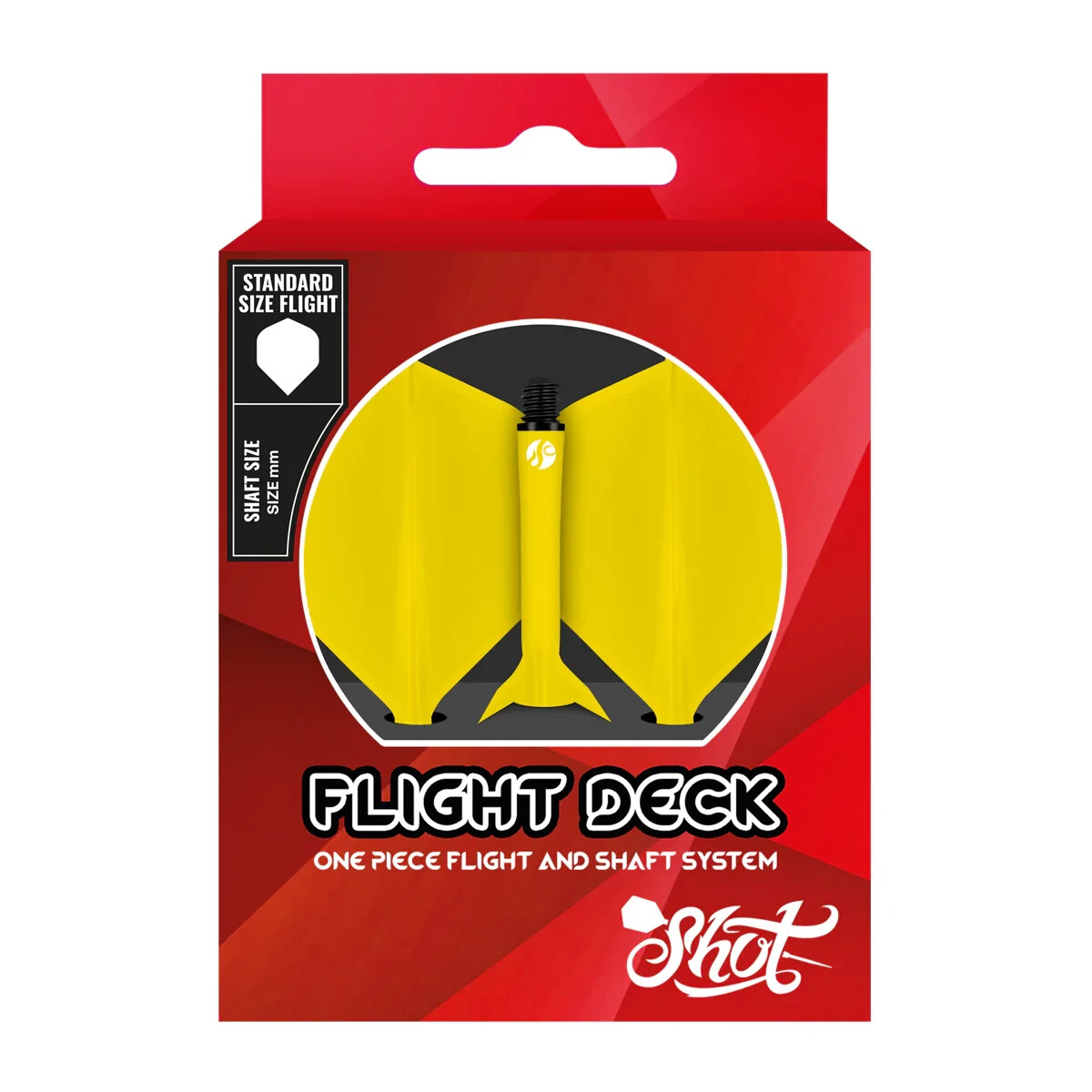 ORANGE INTERMEDIATE SHOT FLIGHT DECK 1 PIECE SHAFT & FLIGHT SYTEM