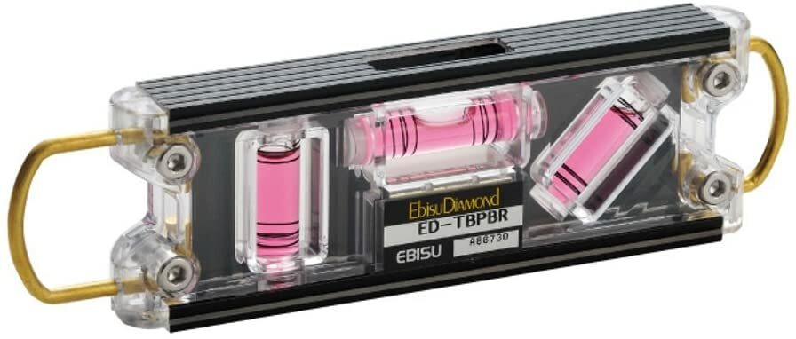 EBISU ALUMINUM LEVEL 160mm "TOBI LEVEL PRO" BLACK & RED ED-TBPBR