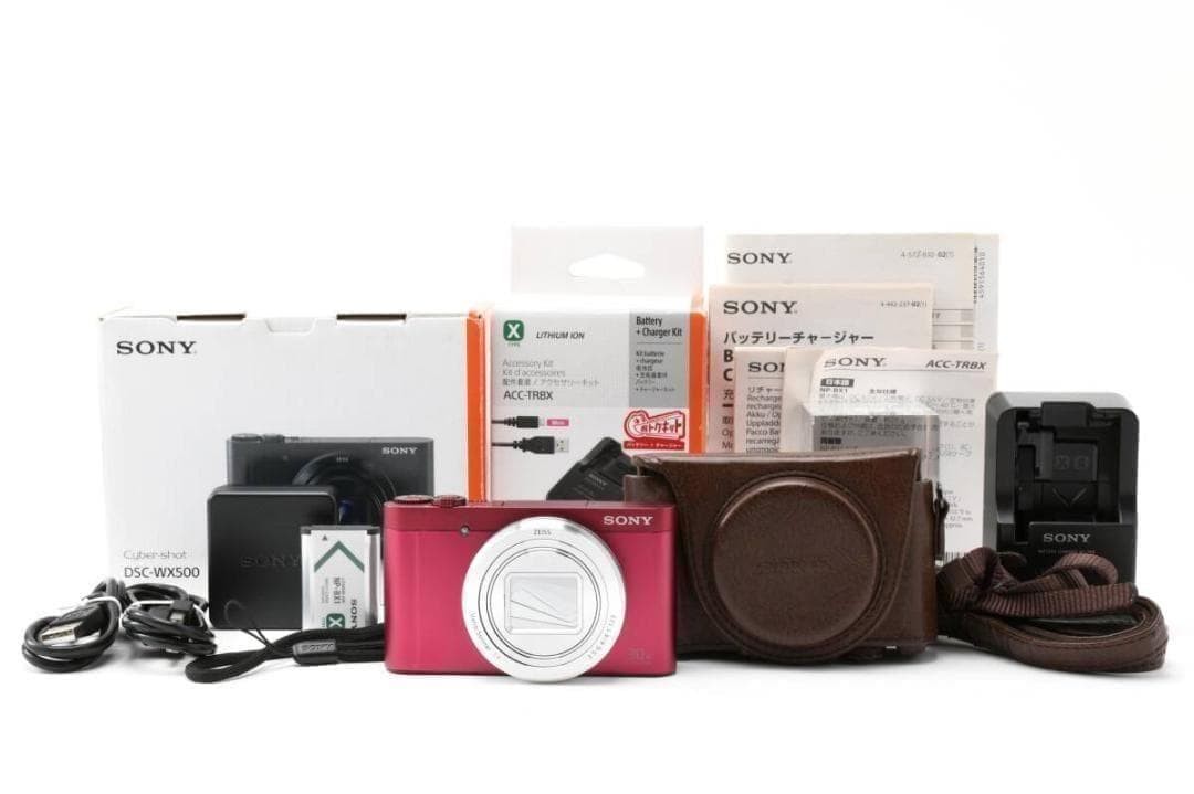 Sony Cyber-shot DSC-WX500 Pink 18.2MP 30x Zoom Excellent with Box Japan