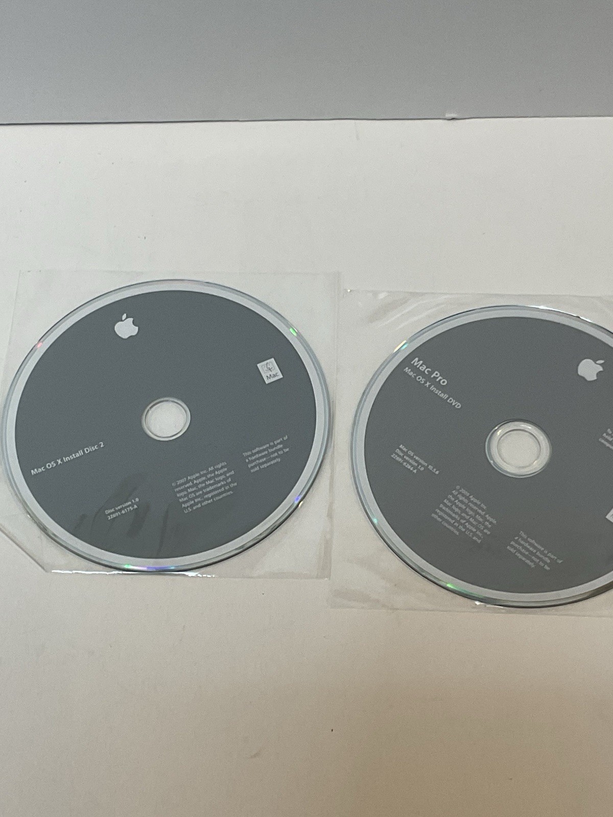 Mac Pro OS X Install Disc 1 & 2 Version 10.5.6 2008 OEM
