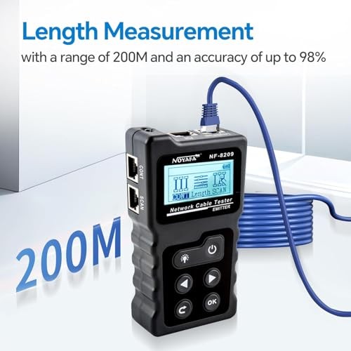 Network Cable Tester, Ethernet Cable Wire Tester with POE & NCV for NF-8209