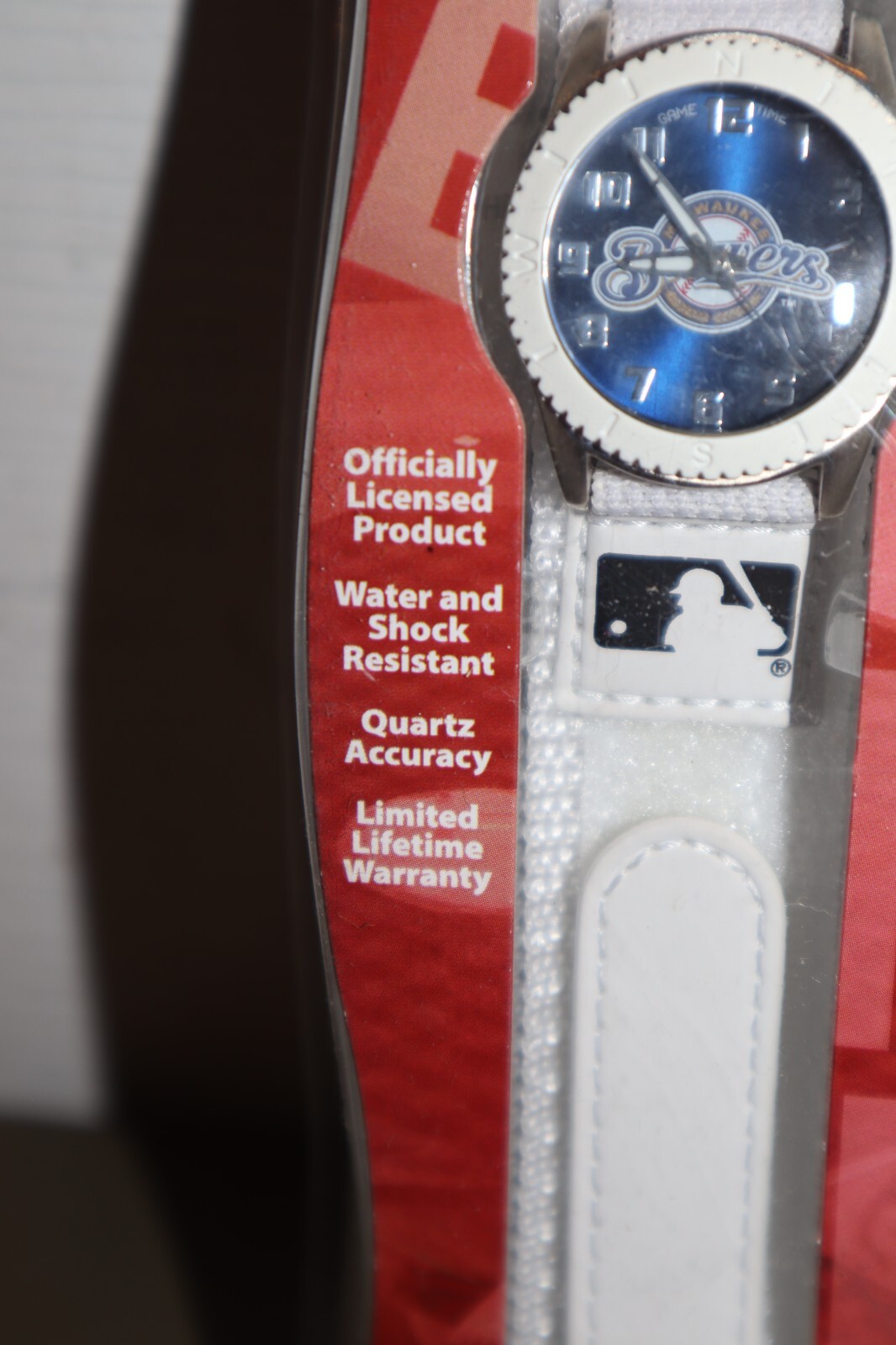 NEW - MLB Milwaukee Brewers Unisex White Watch Game Time Adjustable Straps